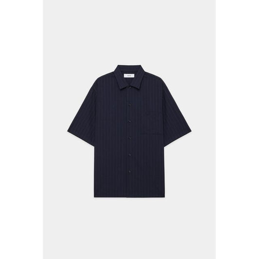 MARKA TUMBLED WOOL TROPICAL OPEN COLLAR SHIRT S/S
