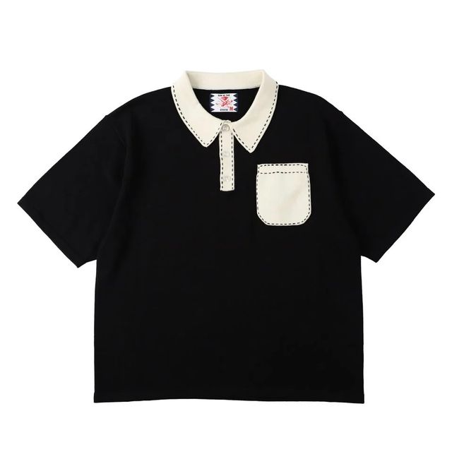 SON OF THE CHEESE  Hand Stitch Polo Knit