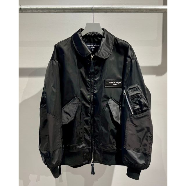 COMME des GARCONS HOMME ナイロンツイル ミリタリージャケット (BLACK)