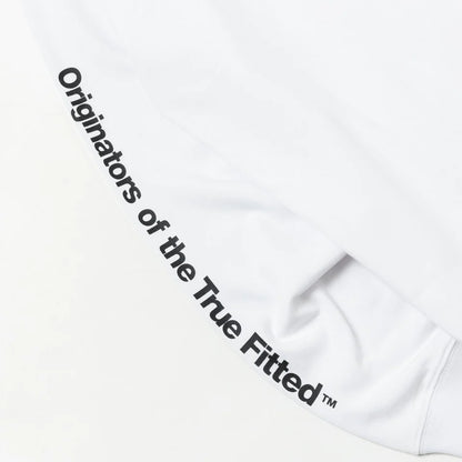 NEW ERA 長袖 コットン Tシャツ Originators of the True Fitted ホワイト レギュラーフィット