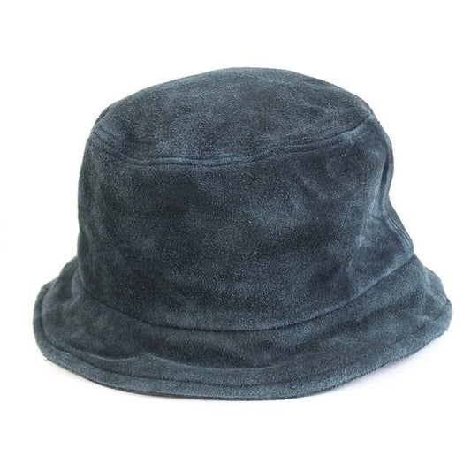 DECHO LEATHER BUCKET HAT NAVY