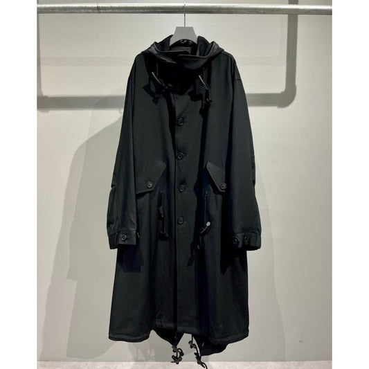 Y's for men GABARDINE TOGGLE BUTTONS MODS COAT（BLACK）