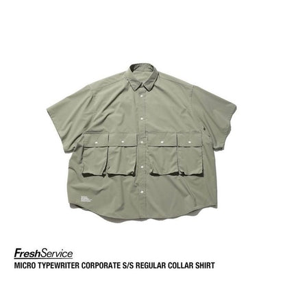 FreshService "MICRO TYPEWRITER FLAP POCKET S/S SHIRT"