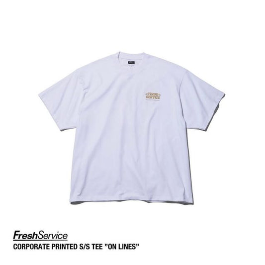 FreshSevice "CORPORATE PRINTED S/S TEE ON LINES"