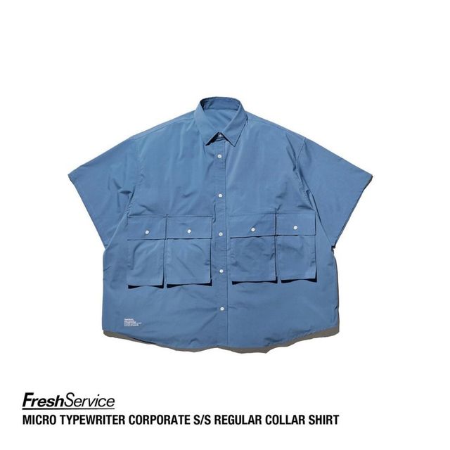 FreshService "MICRO TYPEWRITER FLAP POCKET S/S SHIRT"