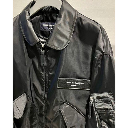 COMME des GARCONS HOMME ナイロンツイル ミリタリージャケット (BLACK)