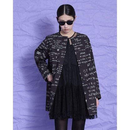 THOMAS MAGPIE original print coat black