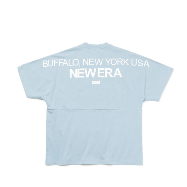 NEW ERA 半袖 オーバーサイズド ドロップショルダー コットン Tシャツ Birthplace ミストブルー